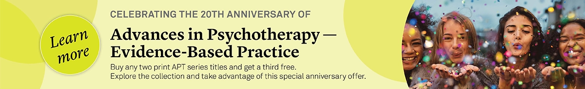 Banner advertising buy two Advances in Psychotherapy print books, get one free