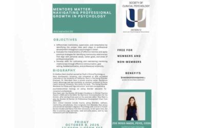 Graduate Student Professional Development Series: Live Webinar:  Mentors Matter: Navigating Professional Growth in Psychology